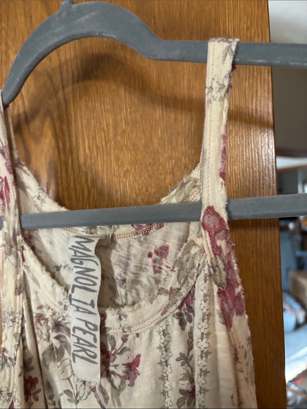 Magnolia Pearl Cream Tank Dress with Rose Bouquet Print Lana - Picture 4 of 5